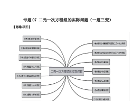 专题07 二元一次方程组的实际问题（题型汇编）-【一题三变系列】 考点题型汇编+强化练